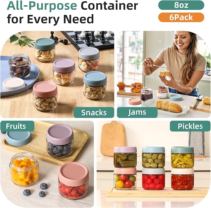 NETANY 6-pack 8oz Glass jars - Image 7