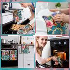 Jingmore 6 Pcs Kitchen Decor Set Accessory Farmhouse Kitchen Towels Pot Holders - Image 5