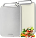 Sumzzz 2-in-1 Stainless Steel Cutting Board, Double-Sided by Titanium