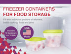 Arrow Reusable Plastic Storage Container Set, 10 Pack, 1 Pint/16 Ounce Each – - Image 2