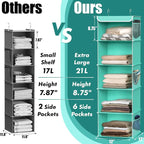 Simple Houseware 5 Shelf Hanging Closet Organizer - Image 4