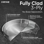 CAROTE 18pcs Stainless Steel Cookware Set - Image 4