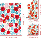 6 Pcs Kitchen Stuff, Wild Floral Kitchen Oven Mitts, Pot Holders Sets - Image 2