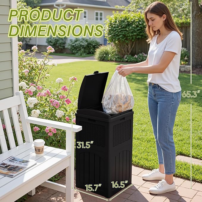 Greesum 33 Gallon Outdoor Trash Can - Image 2
