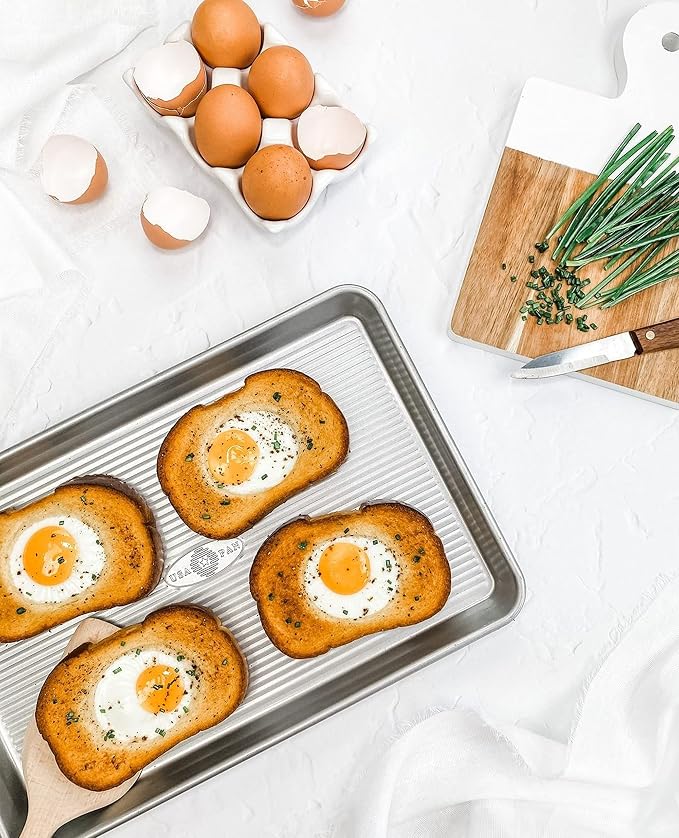 USA Pan Bakeware Nonstick Jelly Roll Baking Sheet Pan, Aluminized Steel - Image 4