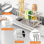 StorageRight Kitchen Sink Caddy Organizer, Rustproof Sponge Holder - Image 2