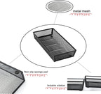 Mesh Tray Silverware Drawer Organizer, Utensil Cutlery Tray Office Supplies - Image 6
