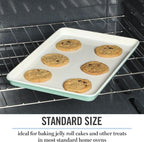Martha Stewart Gallen 15 x 10 Inch Nonstick Carbon Steel Cookie Sheet – Teal - Image 6