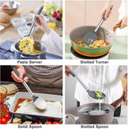 TeamFar Silicone Cooking Utensils Set, Turner/Spoon/Pasta Server - Image 4