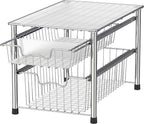 Simple Houseware Stackable 2 Tier Sliding Basket Organizer Drawer by SimpleHouseware