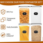 HKJ Chef 4 Pack Extra Large Airtight Food Storage Containers - Image 5