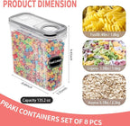 PRAKI Cereal Containers Storage Set, Cereal Dispensers - Image 2