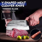 Topfeel 2PCS Meat Cleaver & Heavy Duty Bone Chopper Knife Set, Hand Forged - Image 2