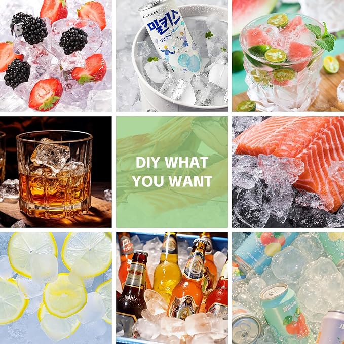 Silicone Ice Cube Tray with Locks Lids, Easy Release Flexible 15 Square Ice - Image 6