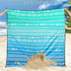 WIWIGO Beach Blanket Waterproof Sandproof Beach Mat 79" X 83"/10'x9'for 2-8 - Image 3