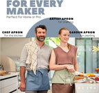 MEEMA Chef Waist Apron Cotton Fabric |Washable & Breathable Waitress & Server - Image 3