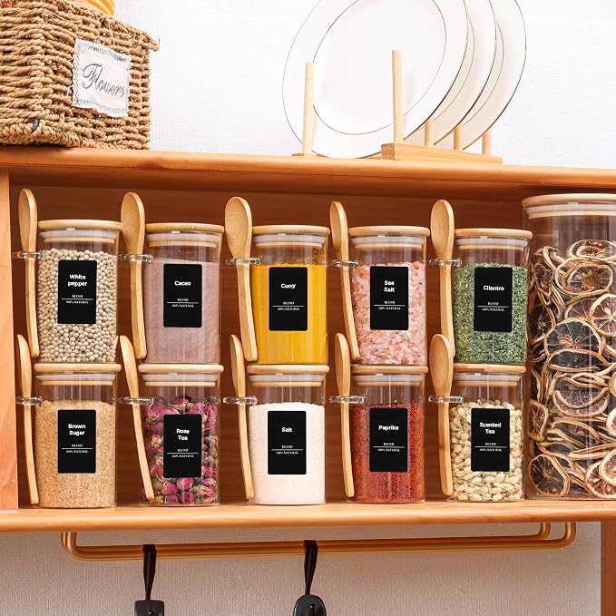 ComSaf Spice Jars with Spoon 8 oz 6Pack, Small Spice Containers Starter Set - Image 7