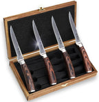 Wakoli EDIB 4-Piece Damascus Steak Knife Set – Professional Dining Kitchen - Image 13