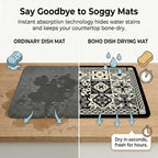 Boho Dish Drying Mat for Kitchen Counter - Image 4