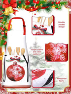Geetery 4 Pcs Chicken Aprons for Women Rooster Print Apron Waterproof - Image 5