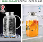 SUSTEAS 2.2 Liter 75oz Glass Pitcher - Image 4