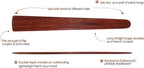 13 in Handmade Kitchen Cooking Utensil, Thin Dark Wood Saute Spatula, turning - Image 2