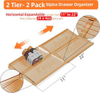 MUDEELA Clear Spice Drawer Organizer, 2 Tier - Image 2