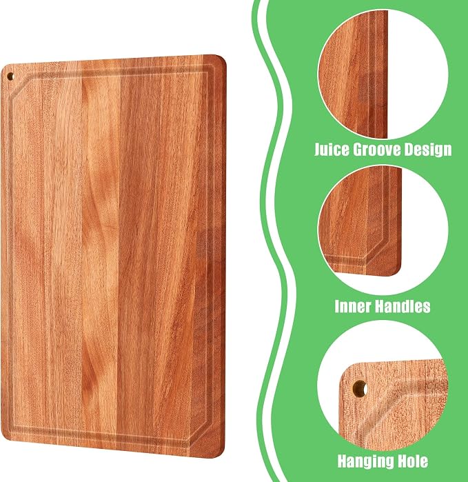 Eaasty 12 Set Extra Large Plain Cutting Board Bulk Heavy Duty Wood Cutting - Image 2