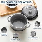 LOVECASA Mini Cocotte with Lid, 12 OZ Small Casserole Dish - Image 7