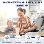14.6*11.8 inch Microfiber Dish Drying Mat, 2 Compact Ultra Absorbent Dish Mat - Image 5