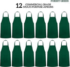 GREEN LIFESTYLE 12 Pack Professional Chef Apron – Grilling Aprons - Image 3