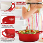 E-far 7QT Oval Dutch Oven Pot - Image 3