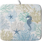 Blue Coral Dish Drying Mat Coastal Starfish Dishes Pad Hanging Drainer Mats by Giwawa