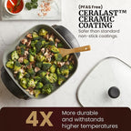 Elite Gourmet 12" x 12" x 3" Ceralast™ PFAS Free Ceramic Electric Skillet - Image 6