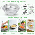 Colander Set of 3, Stainless Steel Micro-Perforated Colanders Strainers - Image 6