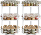 YATINEY Spice Rack, 3-Tier Turntable Organizer - Image 8
