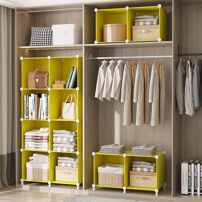 AWTATOS Cube Storage Organizer, Storage Cubes Shelves, 12 Cube Closet - Image 5