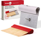 KneadAce Dough Scraper & Baker’s Brush Set. Stainless Steel Bench Scraper & by KneadAce-DesignedbyBakers