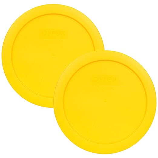 Pyrex 7201-PC 4 Cup Meyer Lemon Yellow Food Storage Replacement Lids by Pyrex