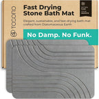 TOSORO - Stone Bath Mat Diatomaceous Earth Shower Mat Non-Slip Super Absorbent by Tosoro