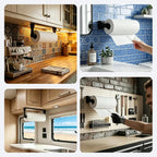 Paper Towel Holder Under Cabinet, Paper Towel Holder, Waterproof and Rustproof - Image 2