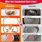 Hisencn Enameled Cast Iron Skillet Set - Image 3