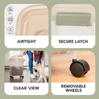 IRIS USA Airtight Dog Food Storage Container, WeatherPro, Removable Wheels - Image 4