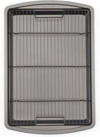 GoodCook 15” x 10.5” Nonstick Carbon Steel Baking Pan & Raised Wire Rack – by GoodCook