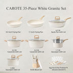 CAROTE ICE 35pcs Pots and Pans Set, Nonstick Cookware Sets - Image 2