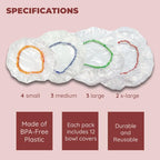 Culinary Elements Reusable Bowl Covers, Fits Small Bowls, 4 Sizes - Image 5