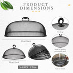 Hicarer 16 Pcs Metal Mesh Screen Food Cover - Image 2
