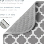 S&T INC. Dish Drying Mat, 16” x 18”, Absorbent Microfiber Kitchen Counter Mat - Image 3