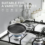DELARLO Tri-Ply Stainless Steel 7" Omelette Pans, Non Stick Egg Frying Pan - Image 5