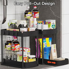 Ukeetap 2 Pack Multi-Purpose Pull-Out Storage Organizers, Under Sink Organizers - Image 4